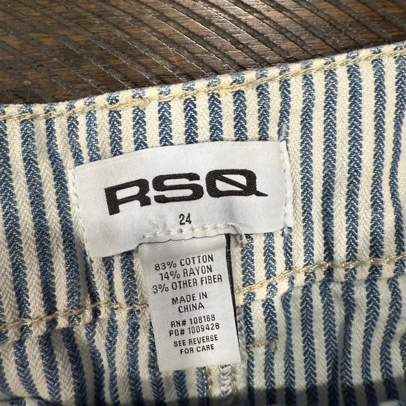 RSQ Striped Denim Jean Shorts - Picture 2 of 4